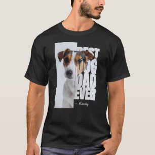 Bästa hundpappa någonsin Unik personlig foto & nam T Shirt