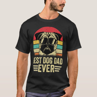 Bästa hundpappa någonsin Vintage fars dag hund T Shirt