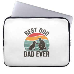 Bästa hundpappa någonsin Vintage solnedgång Hundäl Laptop Fodral