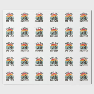 Bästa hundpappa någonsin Vintage solnedgång Hundäl Presentpapper