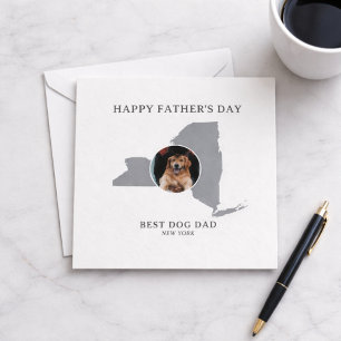 Bästa hundpappa New York Foto Fars dag Julkort