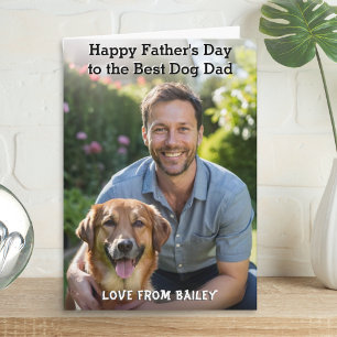 Bästa hundpappa Personlig husdjursfoto Fars dag Kort