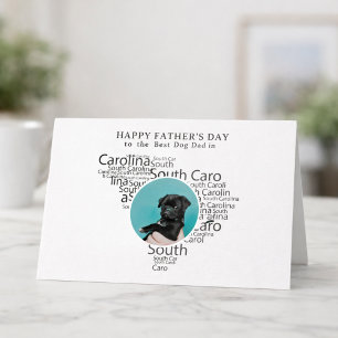 Bästa hundpappa South Carolina Farsdagsfoto Helgkort