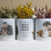 Bästa hundpappa tassavtryck 2-foto-mugg
