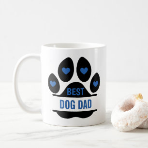 Bästa hundpappa tassavtryck kaffemugg