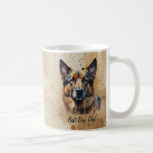 Bästa hundpappa tysherdehund husdjur kaffemugg