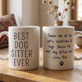 Bästa hundsittaren någonsin Hundpromenad Husdjurs- Kaffemugg