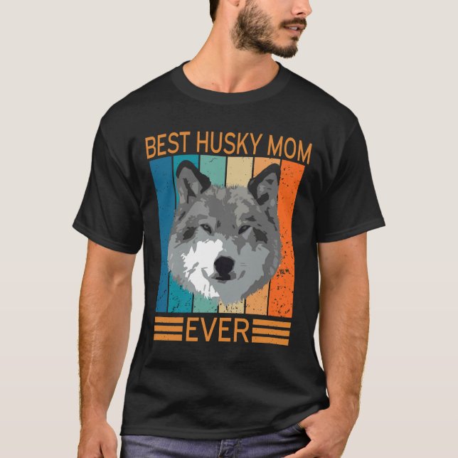 Bästa Husky Mamma, hela Mor-dagen T Shirt (Framsida)