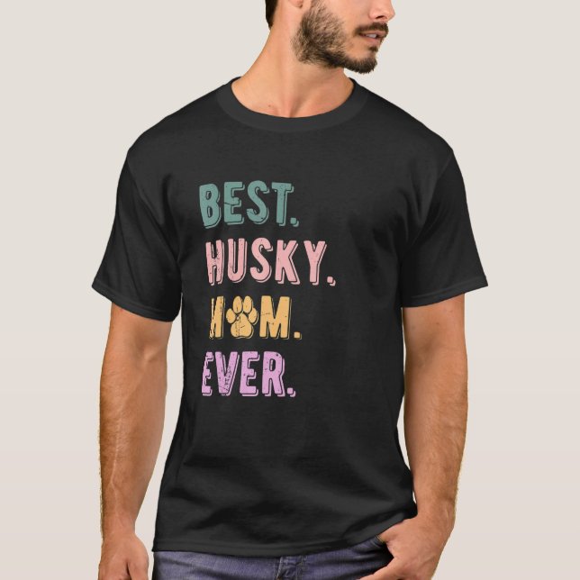 Bästa Husky Mamma någonsin Womens Siberian husky H T Shirt (Framsida)