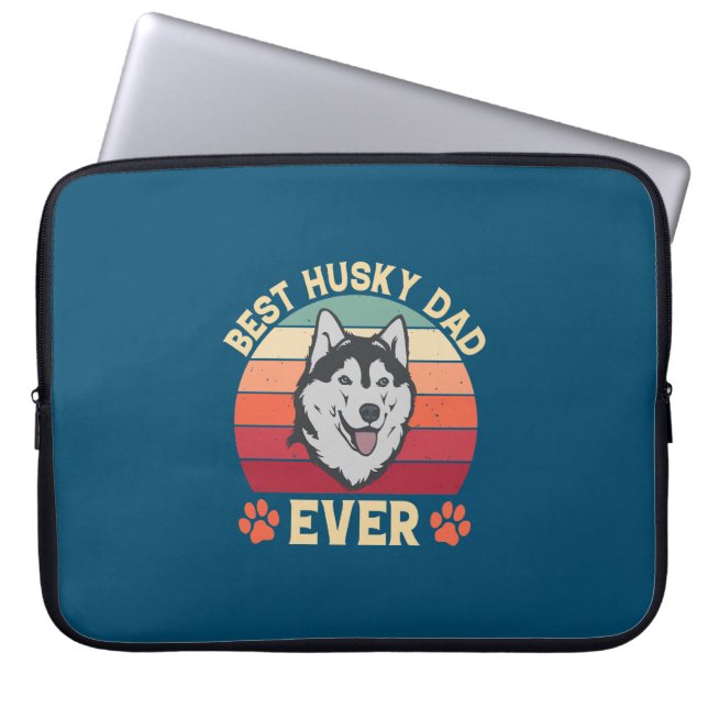 Bästa husky pappa någonsin Ultimate Kärlek Bond hu Laptop Fodral (Framsidan)