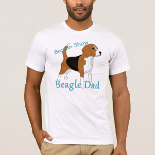 Bästa i show Beagle Pappa Personliggjort T Shirt