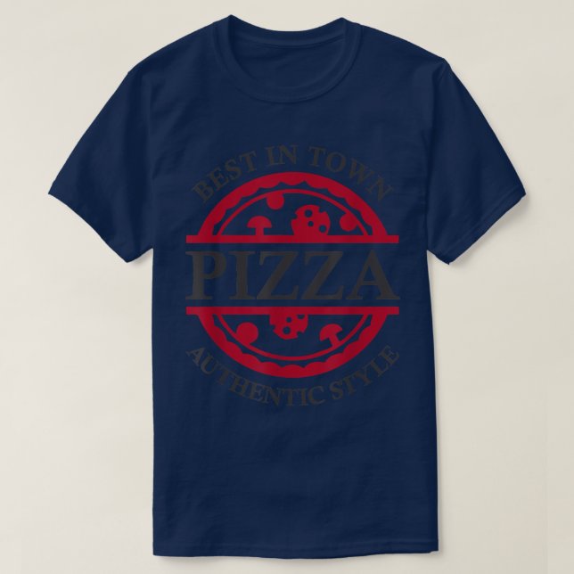 Bästa i stan Autentiserad Stil pizzaleverans manar T Shirt (Design framsida)