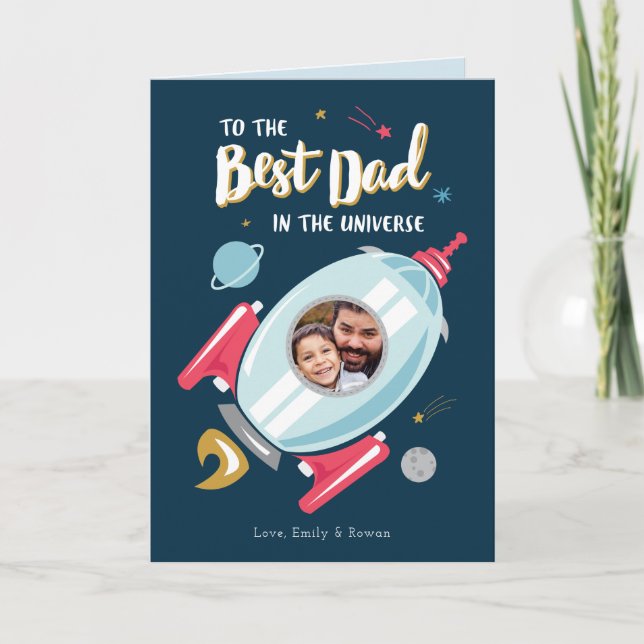 Bästa i Universe Fars dag-kortet Kort (Framsida)