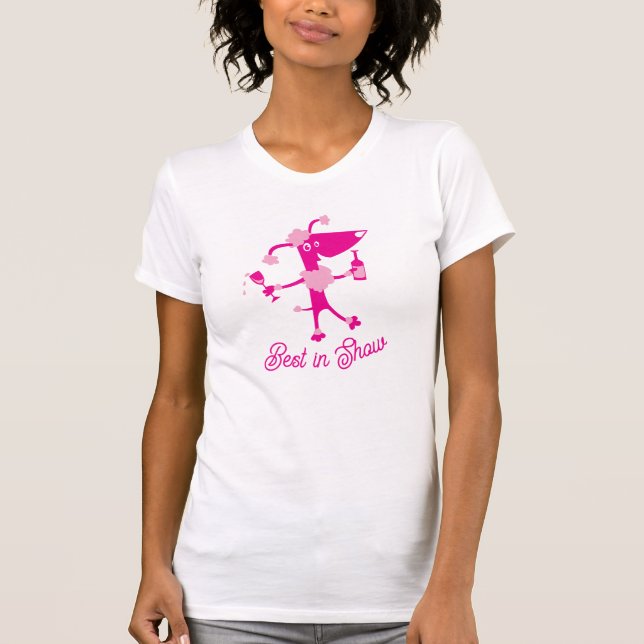 Bästa i Visa dra i Pudel Hund T Shirt (Framsida)
