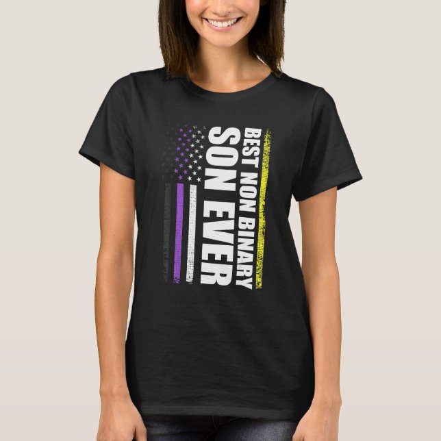 Bästa icke-binär son någonsin LGbt Gay pride T Shirt (Framsida)