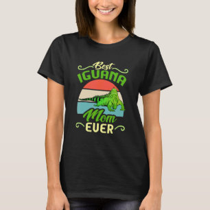 Bästa Iguana Mamma Någonsin Ödla Reptil Retro Herp T Shirt