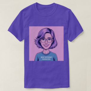 Bästa Internet Marketer Tecknad T-Shirt
