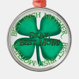 Bästa irländska Mor medal Metall Ornament