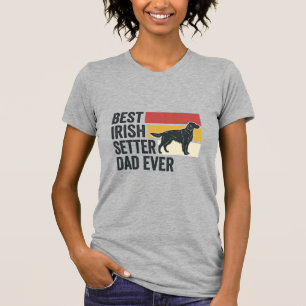 Bästa irländska Setter Pappa Någonsin Vintage Hund T Shirt