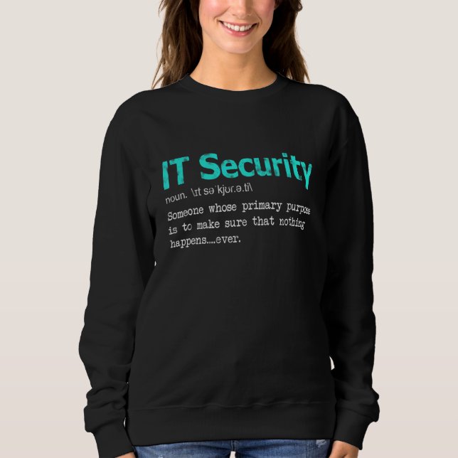 Bästa IT-säkerhet Cybersäkerhet Definition Program T Shirt (Framsida)