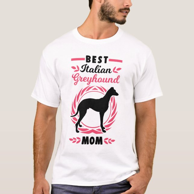 Bästa italienska Greyhound Mamma T Shirt (Framsida)
