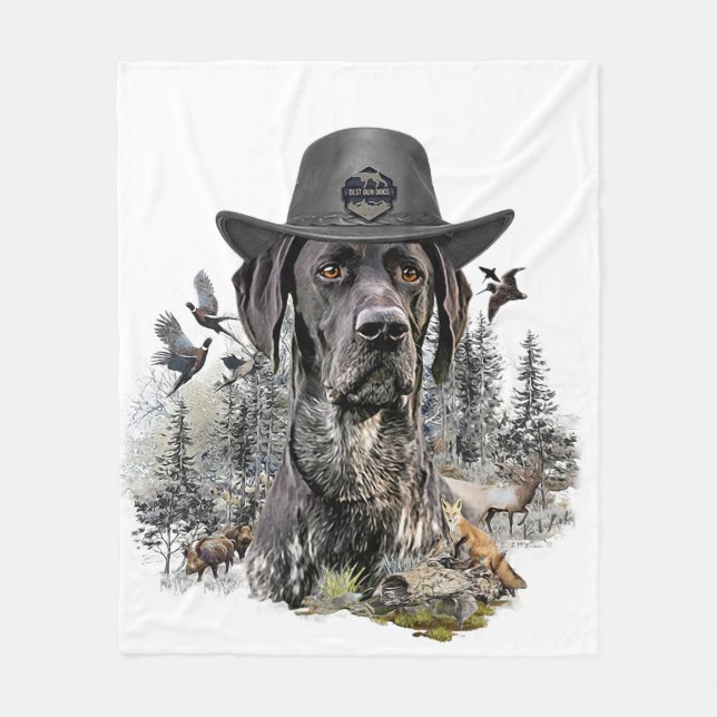 Bästa jakt på Hundar (GSP) Fleecefilt (Framsidan)