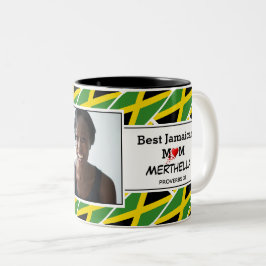 BÄSTA JAMAICAN MAMMA Personlig JAMAICA Flagga Phot Två-Tonad Mugg