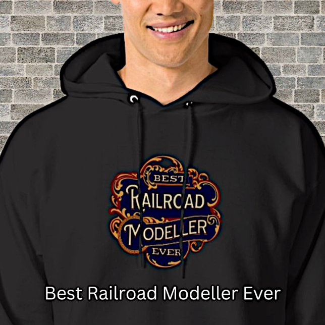 Bästa järnvägsmodeler någonsin på svart hoodie (Skapare uppladdad)