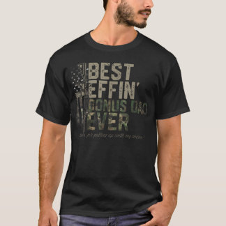 Bästa jävla bonuspappa - amerikansk kamouflageflag t shirt