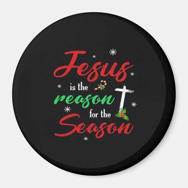 Bästa Jesus är för säsongsjul-Helgdag Magnet (Framsidan)