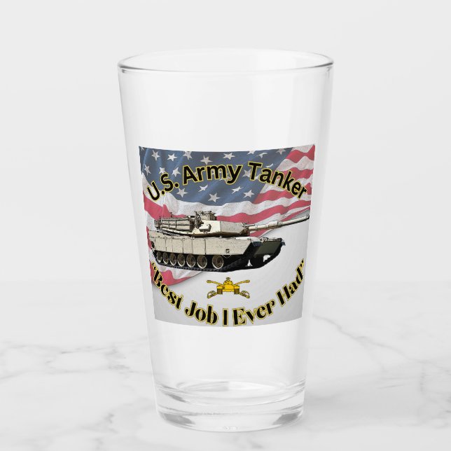 "Bästa jobb jag någonsin haft"-glaset från arméns  Glaskopp (Framsida)