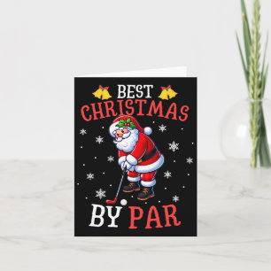 Bästa jul av Par Santa Golf Player Golfing Lo Kort
