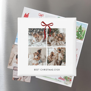 Bästa jul någonsin-familjens fotopassage-gåva magnet