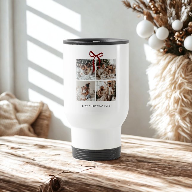 Bästa jul någonsin-familjens fotopassage-gåva resemugg (Skapare uppladdad)