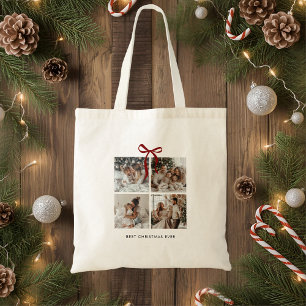 Bästa jul någonsin-familjens fotopassage-gåva tygkasse
