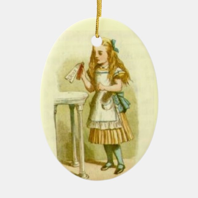 Bästa Julgran-prydnadsföremål - Alice Wonderland Julgransprydnad Keramik (Framsidan)