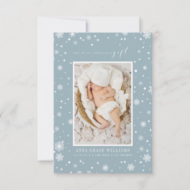 Bästa julklapp för nyfödda fotokort OSA kort (Framsida)