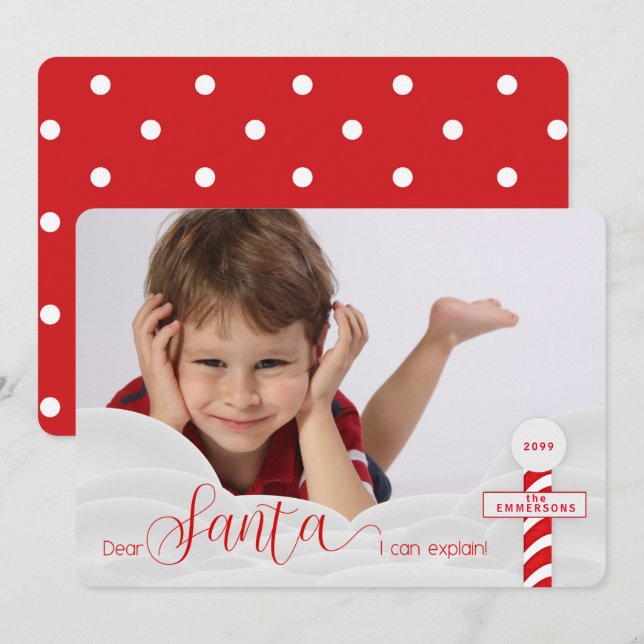 Bästa jultomten jag kan förklara julfoto julkort (Fram/baksida)