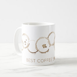 BÄSTA KAFESKÖR NÅGON Kaffe Ringar Brown White Roli Kaffemugg