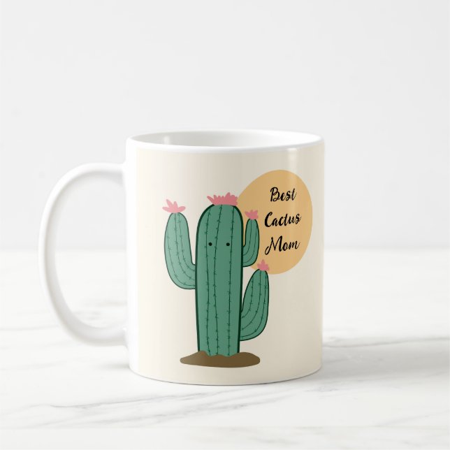 Bästa Kaktus Mamma Kaffe Kopp Present (Vänster)