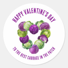 BÄSTA KÅLEN I LÄPPEN Valentine- par Runt Klistermärke