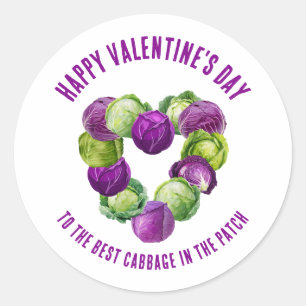 BÄSTA KÅLEN I LÄPPEN Valentine- par Runt Klistermärke