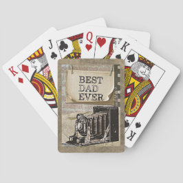 Bästa kamera för Pappa någonsin Vintage, Fars dag  Casinokort