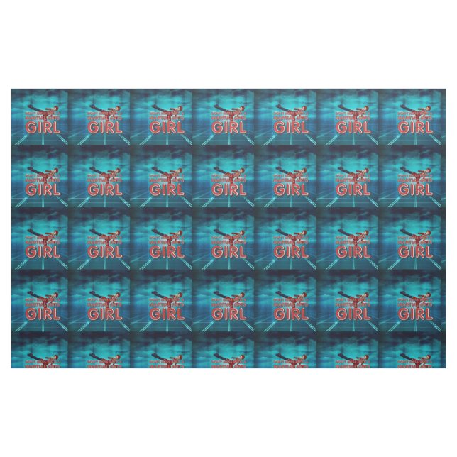 BÄSTA kampsportflicka Tyg (Fat Quarter)