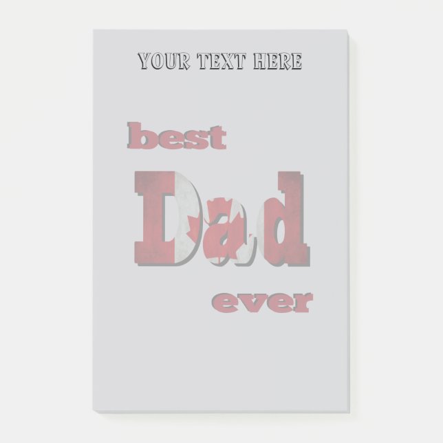 Bästa kanadensiska Pappa någonsin Post-it Block (Framsida)