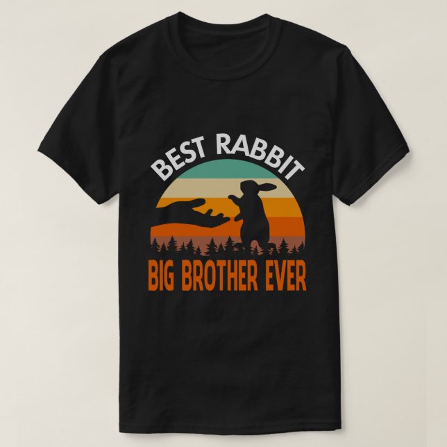 Bästa kanin-BIG-BROTHER EVER-Vintage T Shirt (Design framsida)
