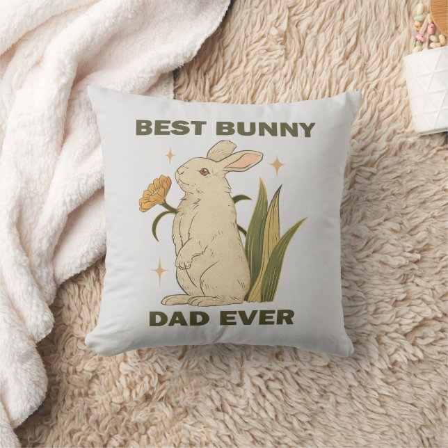 Bästa kanin-pappa någonsin fadersdags humor citat kudde (Filt)