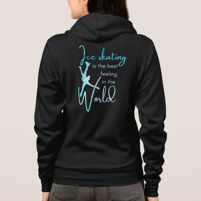 Bästa känsla - Fryst blå figur-skridskor jacka T Shirt (Baksida)