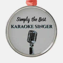 Bästa Karaokesångaren Julgransprydnad Metall