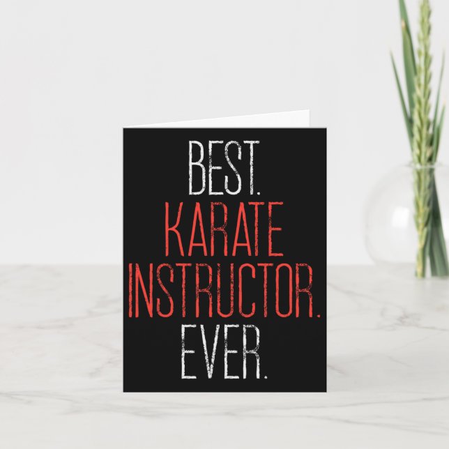 Bästa Karate-instruktör för martialkonst-lärare Kort (Framsida)